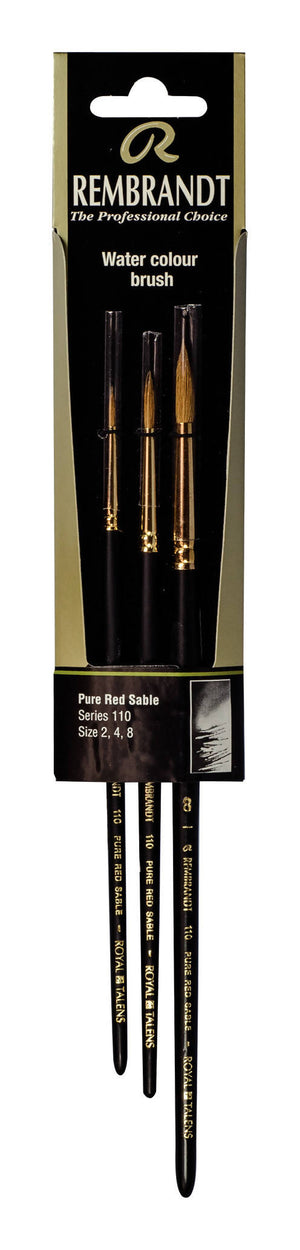 Rembrandt Water Colour Brushes Set, Series 110 (No. 2-4-8)
