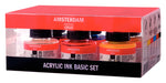 Amsterdam Acrylic Ink Basic Set, 6x30ml Bottles